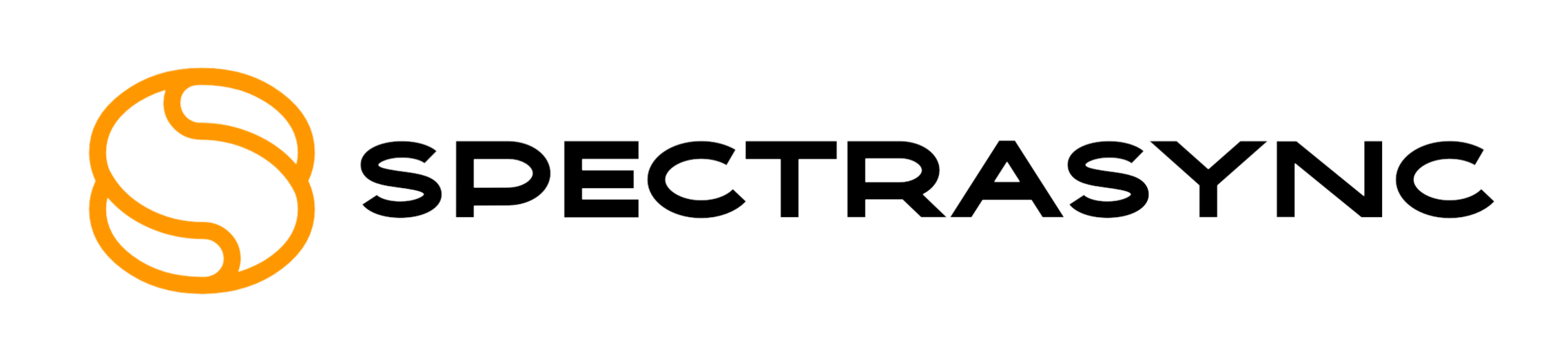 Spectrasync logo in black and orange